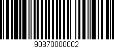 Código de barras (EAN, GTIN, SKU, ISBN): '90870000002'