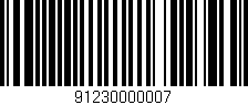 Código de barras (EAN, GTIN, SKU, ISBN): '91230000007'