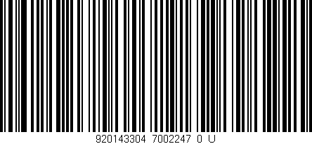 Código de barras (EAN, GTIN, SKU, ISBN): '920143304_7002247_0_U'