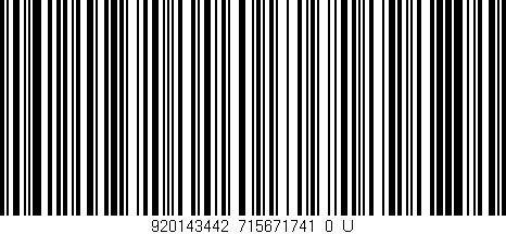 Código de barras (EAN, GTIN, SKU, ISBN): '920143442_715671741_0_U'
