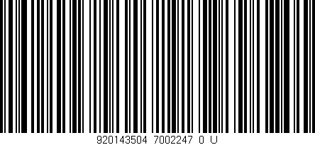 Código de barras (EAN, GTIN, SKU, ISBN): '920143504_7002247_0_U'