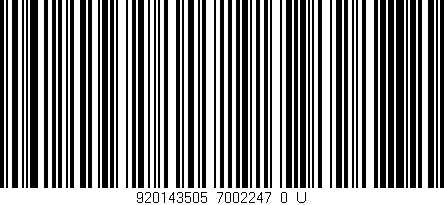 Código de barras (EAN, GTIN, SKU, ISBN): '920143505_7002247_0_U'