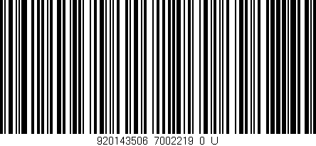 Código de barras (EAN, GTIN, SKU, ISBN): '920143506_7002219_0_U'