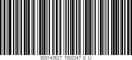 Código de barras (EAN, GTIN, SKU, ISBN): '920143527_7002247_0_U'