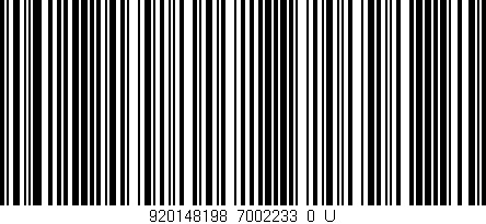 Código de barras (EAN, GTIN, SKU, ISBN): '920148198_7002233_0_U'