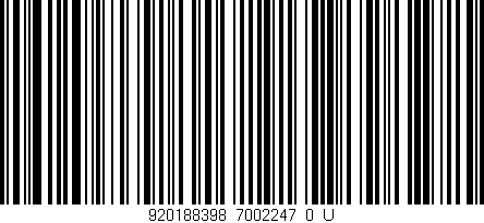 Código de barras (EAN, GTIN, SKU, ISBN): '920188398_7002247_0_U'