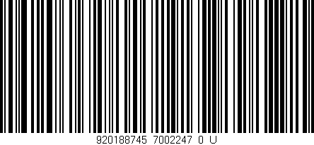 Código de barras (EAN, GTIN, SKU, ISBN): '920188745_7002247_0_U'