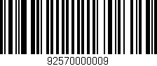 Código de barras (EAN, GTIN, SKU, ISBN): '92570000009'