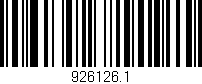 Código de barras (EAN, GTIN, SKU, ISBN): '926126.1'