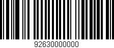 Código de barras (EAN, GTIN, SKU, ISBN): '92630000000'