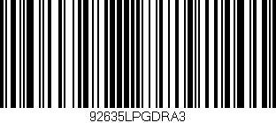 Código de barras (EAN, GTIN, SKU, ISBN): '92635LPGDRA3'