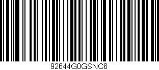 Código de barras (EAN, GTIN, SKU, ISBN): '92644G0GSNC6'