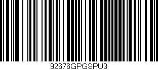 Código de barras (EAN, GTIN, SKU, ISBN): '92676GPGSPU3'