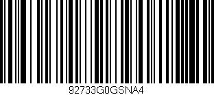 Código de barras (EAN, GTIN, SKU, ISBN): '92733G0GSNA4'