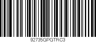 Código de barras (EAN, GTIN, SKU, ISBN): '92735GPGTRC3'