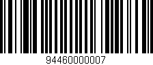 Código de barras (EAN, GTIN, SKU, ISBN): '94460000007'