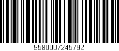 Código de barras (EAN, GTIN, SKU, ISBN): '9580007245792'