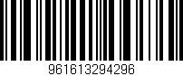 Código de barras (EAN, GTIN, SKU, ISBN): '961613294296'