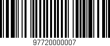 Código de barras (EAN, GTIN, SKU, ISBN): '97720000007'