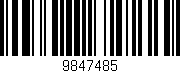 Código de barras (EAN, GTIN, SKU, ISBN): '9847485'