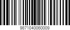 Código de barras (EAN, GTIN, SKU, ISBN): '9871040060009'