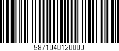 Código de barras (EAN, GTIN, SKU, ISBN): '9871040120000'