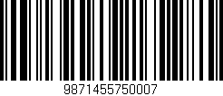 Código de barras (EAN, GTIN, SKU, ISBN): '9871455750007'