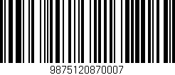 Código de barras (EAN, GTIN, SKU, ISBN): '9875120870007'