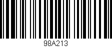 Código de barras (EAN, GTIN, SKU, ISBN): '98A213'