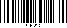 Código de barras (EAN, GTIN, SKU, ISBN): '98A214'