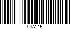 Código de barras (EAN, GTIN, SKU, ISBN): '98A215'