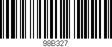 Código de barras (EAN, GTIN, SKU, ISBN): '98B327'