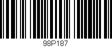 Código de barras (EAN, GTIN, SKU, ISBN): '98P187'