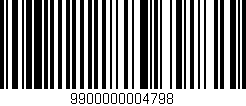 Código de barras (EAN, GTIN, SKU, ISBN): '9900000004798'