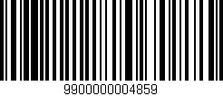 Código de barras (EAN, GTIN, SKU, ISBN): '9900000004859'