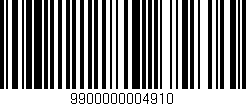 Código de barras (EAN, GTIN, SKU, ISBN): '9900000004910'