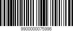 Código de barras (EAN, GTIN, SKU, ISBN): '9900000075996'