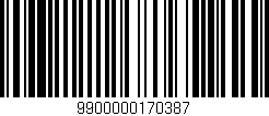 Código de barras (EAN, GTIN, SKU, ISBN): '9900000170387'