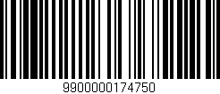 Código de barras (EAN, GTIN, SKU, ISBN): '9900000174750'