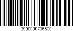 Código de barras (EAN, GTIN, SKU, ISBN): '9900000736538'