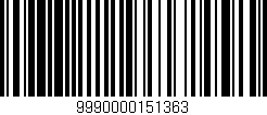 Código de barras (EAN, GTIN, SKU, ISBN): '9990000151363'