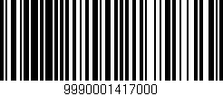 Código de barras (EAN, GTIN, SKU, ISBN): '9990001417000'