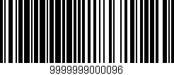 Código de barras (EAN, GTIN, SKU, ISBN): '9999999000096'