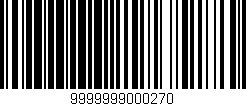 Código de barras (EAN, GTIN, SKU, ISBN): '9999999000270'