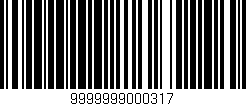 Código de barras (EAN, GTIN, SKU, ISBN): '9999999000317'