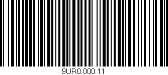 Código de barras (EAN, GTIN, SKU, ISBN): '9UR0.000.11'