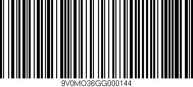 Código de barras (EAN, GTIN, SKU, ISBN): '9V0MO36GG000144'