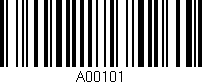 Código de barras (EAN, GTIN, SKU, ISBN): 'A00101'