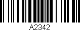 Código de barras (EAN, GTIN, SKU, ISBN): 'A2342'