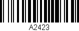 Código de barras (EAN, GTIN, SKU, ISBN): 'A2423'